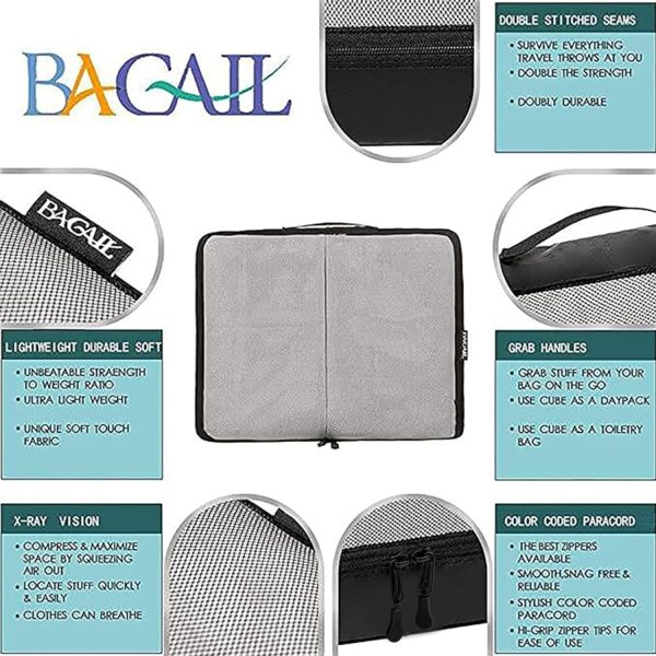 6 Set Packing Cubes,Travel Luggage Packing Organizers