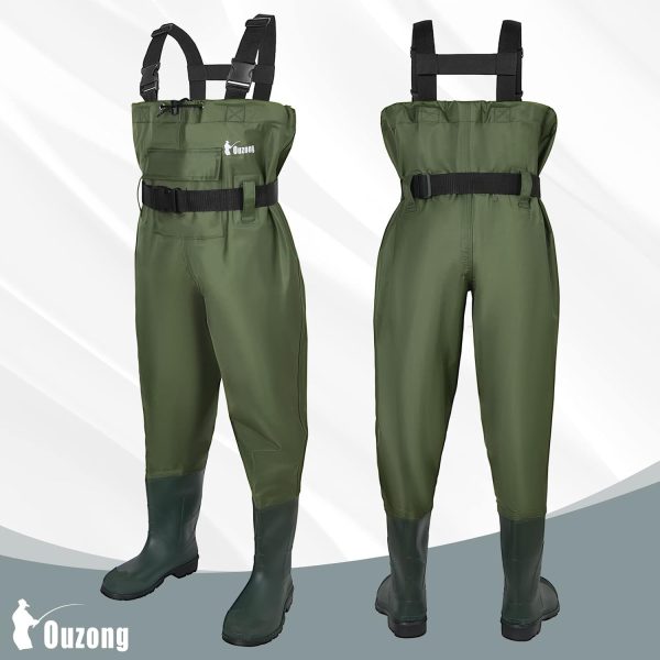 Kids Chest Waders for Toddler Children Waterproof Youth Fishing Waders for Boys Girls Hunting Waders with Insulated Boots