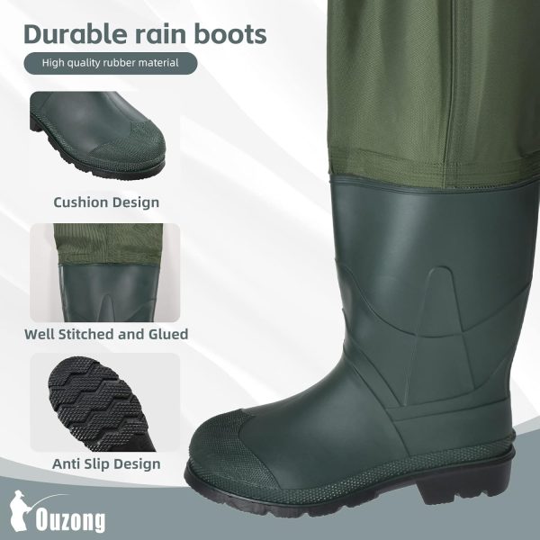 Kids Chest Waders for Toddler Children Waterproof Youth Fishing Waders for Boys Girls Hunting Waders with Insulated Boots